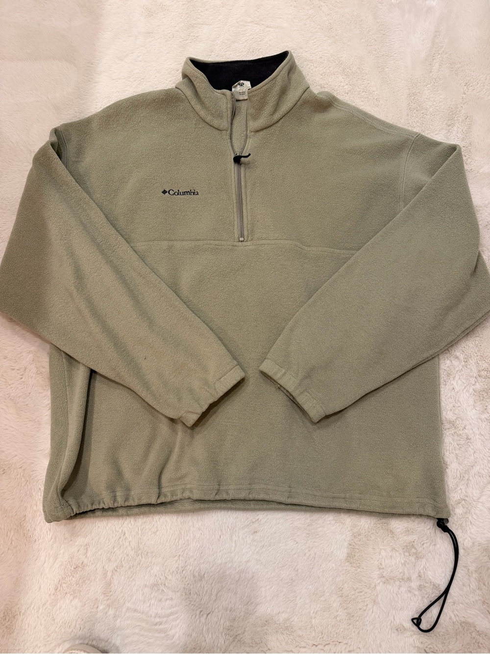 Columbia Men's Sage Green Half-Zip Fleece Pullover